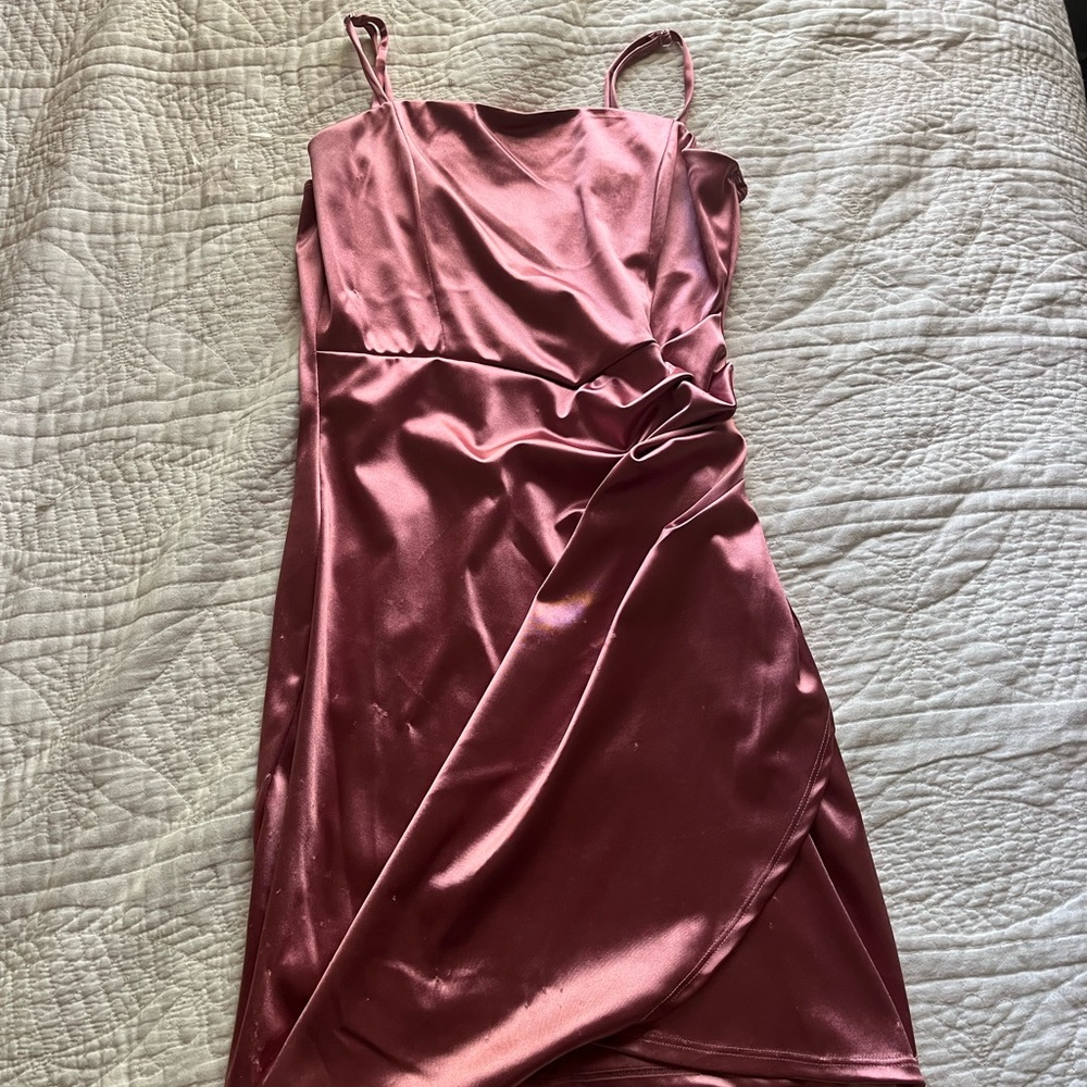 Rose pink mini dress